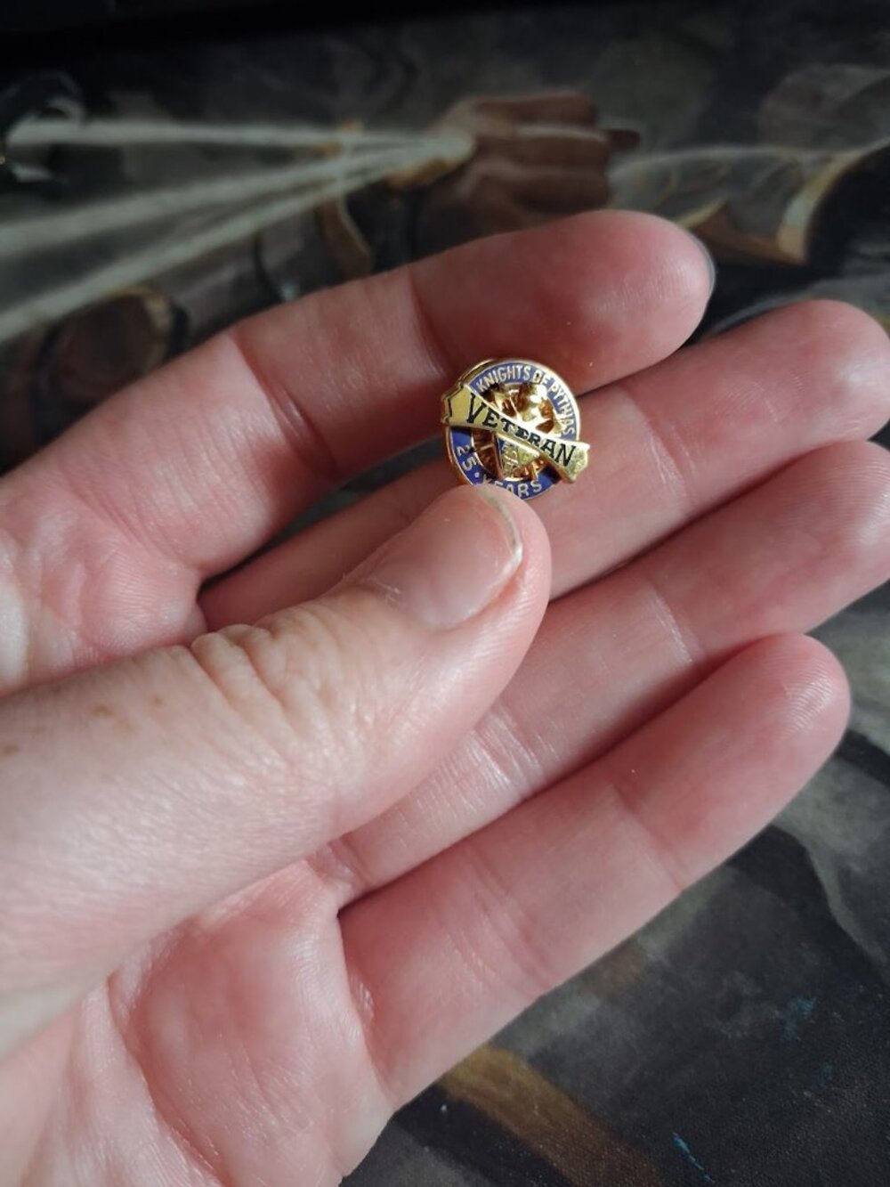 Veteran Knights of Pythias 25 years pin